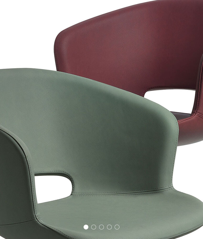 Hairdressing chair: Elena - In photo colours: Sage Green N6 - Mulberry N4 - Luca Rossini